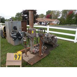 Hydraulic press w/valves, electric motor & reservoir