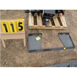 Weldable tool plate for skid loader -New