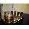 Image 2 : BRASS CHAMPAGNE FLUTES & LOT OF BRASS