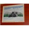 Image 1 : OIL PAINTING - WINTER CABIN
