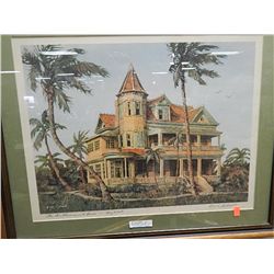 FRAMED PICTURE - SADOWSKI - SOUTHERN MOST HOME - KEY WEST