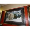 Image 1 : FRAMED PRINT "DOZING LYNX - ROBERT BATEMAN - RETAIL APPORX. $450