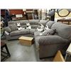 Image 1 : NEW ROCK STAR 2 PC SECTIONAL - ROUND - LARGE - LIGHT OLIVE GREEN - WITH THROW CUSIONS