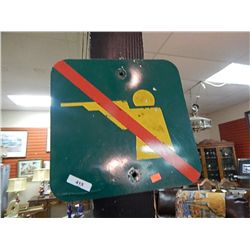 RETRO METAL "NO SHOOTING / HUNTING? SIGN - THICK METAL