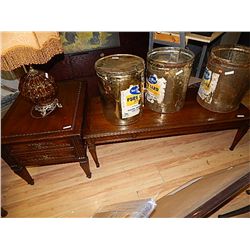 RETRO COFFEE TABLE AND END TABLE