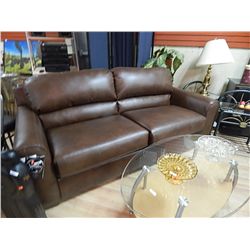 NEW LEATHER CHESTERFIELD - BROWN