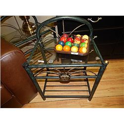 GLASS TOP END TABLE