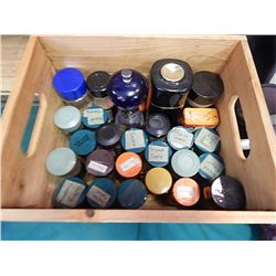 WOOD BOX OF ASSORTED SPICES FROM LOCAL ESTATE