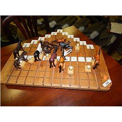 VINTAGE WOOD HORSE RACE GAME