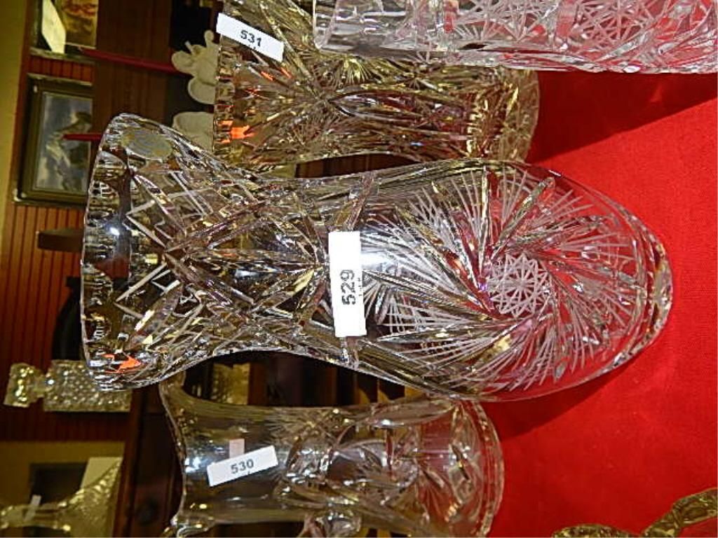 PINWHEEL CRYSTAL VASE HEAVY
