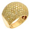 Image 1 : 4.25 ct  Fancy Yellow Natural Daimond Ring 18K YG