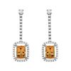 Image 1 : 5.40 Carat Topaz and Diamond Earrings in 14K WG