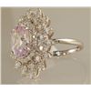 Image 6 : 5.56ct Kunzite and Diamond Ring in White Gold