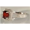 Image 4 : 4.62 CT Garnet and Diamond Ring 18K WG