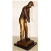 Image 2 : Golfer Bronze Sculpture, Signed M. Davidsan 21"H