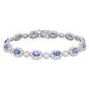 Image 1 : 8.56 Carat Tanzanite and Diamond Bracelet 14K Gold