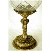 Image 2 : Crystal Vase with Gilded Bronze Base 12"H