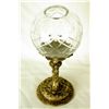 Image 3 : Crystal Vase with Gilded Bronze Base 12"H
