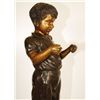 Image 2 : Standing Boy Bronze Statue, Signed 24"H