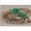 Image 3 : 2.02 Carat Emerald and Diamond Bracelet 14K Gold