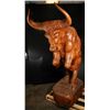 Image 2 : Monumental Solid Wood Hand Carved Bull