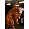 Image 3 : Monumental Solid Wood Hand Carved Bull