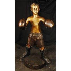 Boxing Boy Bronze Statue 42