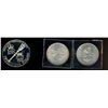 Image 1 : Bermuda; Crown 1959 x 2 in BU condition and 2 dollars5 Sterling silver 1975 in case of issue with CO