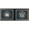 Image 1 : British Commonwealth Set 1977; Issue by British Mint, set of 2 Silver Proof Crown. 25 Crowns Turks a