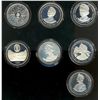 Image 1 : British Commonwealth Set 1980; Issue by British Mint, set of 7 Silver Proof Crown. 1 Crown Gibraltar