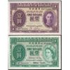 Image 1 : Hong Kong; Lot of two $1 notes.  1936 and 1959.  Both EF or better