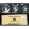 Image 1 : Malta; Proof Set 1977 KM # PS5 ( KM# 45, 46 & 47 With Case of origin and COA.