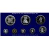 Image 1 : Philippines; 1976 Proof Set minted by Franklin Mint, 8 coins 25 & 50 Piso are silver. With case, sle