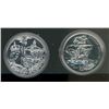 Image 1 : RCM Lot; Bright Uncirculated Silver Dollar 2002 Golden Jubilee and 2004 First settlement. Lot of 2 c