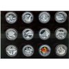 Image 1 : 10 dollars 2013 Fine Silver set of 12 coins O'Canada in beautiful wood presentation box with COAs.