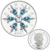 Image 1 : 20 dollars 2007 Sterling Silver Crystal Snowflake Aquamarine in case of origin with COA, mintage of 