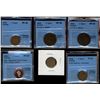 Image 1 : Cent 1859 x 2  CCCS VF-20 & VF-30; Narrow 9 Medal, Cent 1923 CCCS VF-20, Cent 1948 CCCS F-12; A Off 
