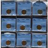 Image 1 : Cent 1922 F-12; Heavy Corrosion, 1923 F-12, 1924 VG-8, 1926 VG-10, 1947 EF-40; Maple Leaf Pointed 7,