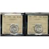 Image 1 : 25 Cents 1937  MS64 & 1938 MS60.  Lot of 2 ICCS graded coins.