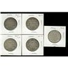 Image 1 : 50 cents 1870 About Good-4; L.C.W., 1872H About Good-4, 1901 AG-3, 1906 VG-10 & 1913 Good-6. Lot of 