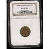 Image 1 : Newfoundland 1 cent 1944 in NGC AU-58; Brown.