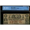 Image 1 : Bank of Western Canada; 1 dollar note 1859, 795-10-04, Buttler Richardson, 263, CCCS G-4; Tears.
