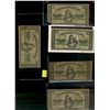 Image 1 : Dominion of Canada; 25 cents note 1870, Dickinson Harington, 1 x DC1b in G-6 Large B, 1 x DC1b-i Sma