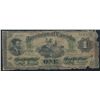 Image 1 : Dominion of Canada 1 dollar 1870  DC-2ai #013510, PMG G6 Net.  Pieces missing and raggy borders.  St