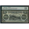 Dominion of Canada; 5 dollars note 1912, DC-21a, Boville, 603061, Series A, Letter D, No Seal, PMG C