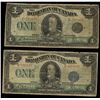 Dominion of Canada; 1 dollar note 1923, DC-25c, McCavour Saunders, G-893182, Green Seal, Group 1, Le