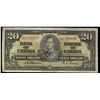 Image 1 : Bank  of Canada; 20 Dollar note 1937, BC-25a, Osborne-Towers, 1209485, Fine.
