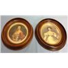 Image 1 : Pair of Older Oval Framed Prints