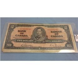 1937 One Dollar and 2 Dollar Bank Notes