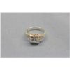 Image 1 : Sterling Silver Ring With Clear Cubic Zirconia (size 6)